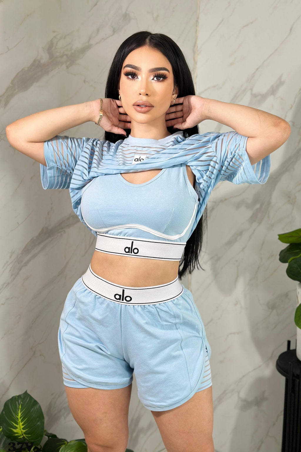 Conjunto Deportivo de Mujer de 3 Piezas – Talla Única